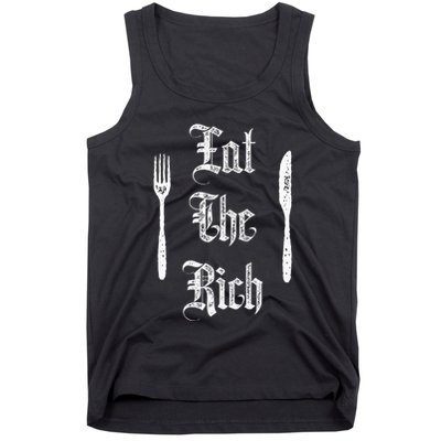 Eat Rich Funny Anarchist Revolution Anti Poverty Tank Top