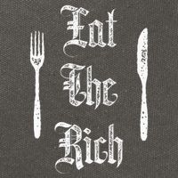 Eat Rich Funny Anarchist Revolution Anti Poverty Cotton Canvas Backpack