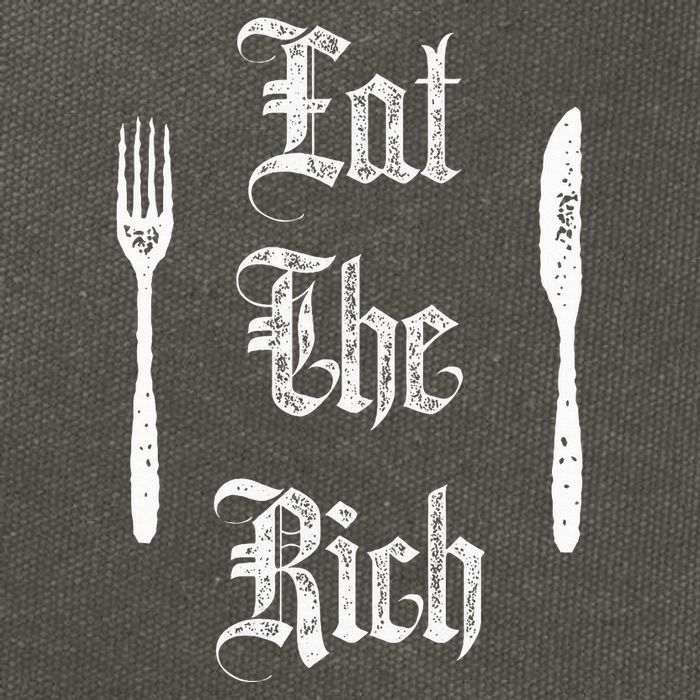 Eat Rich Funny Anarchist Revolution Anti Poverty Cotton Canvas Backpack