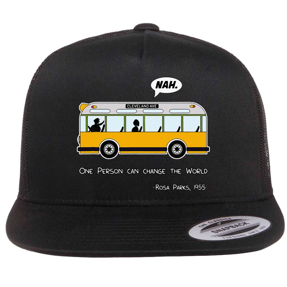 Equality Rosa Freedom Civil Rights Parks Afro Flat Bill Trucker Hat
