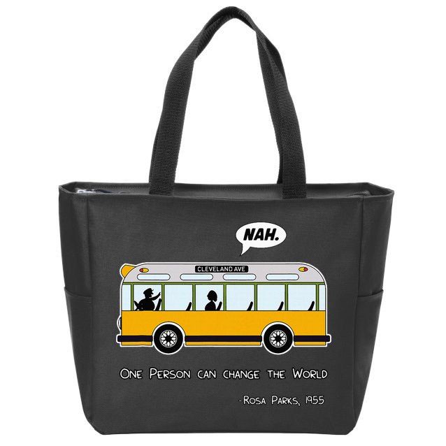 Equality Rosa Freedom Civil Rights Parks Afro Zip Tote Bag
