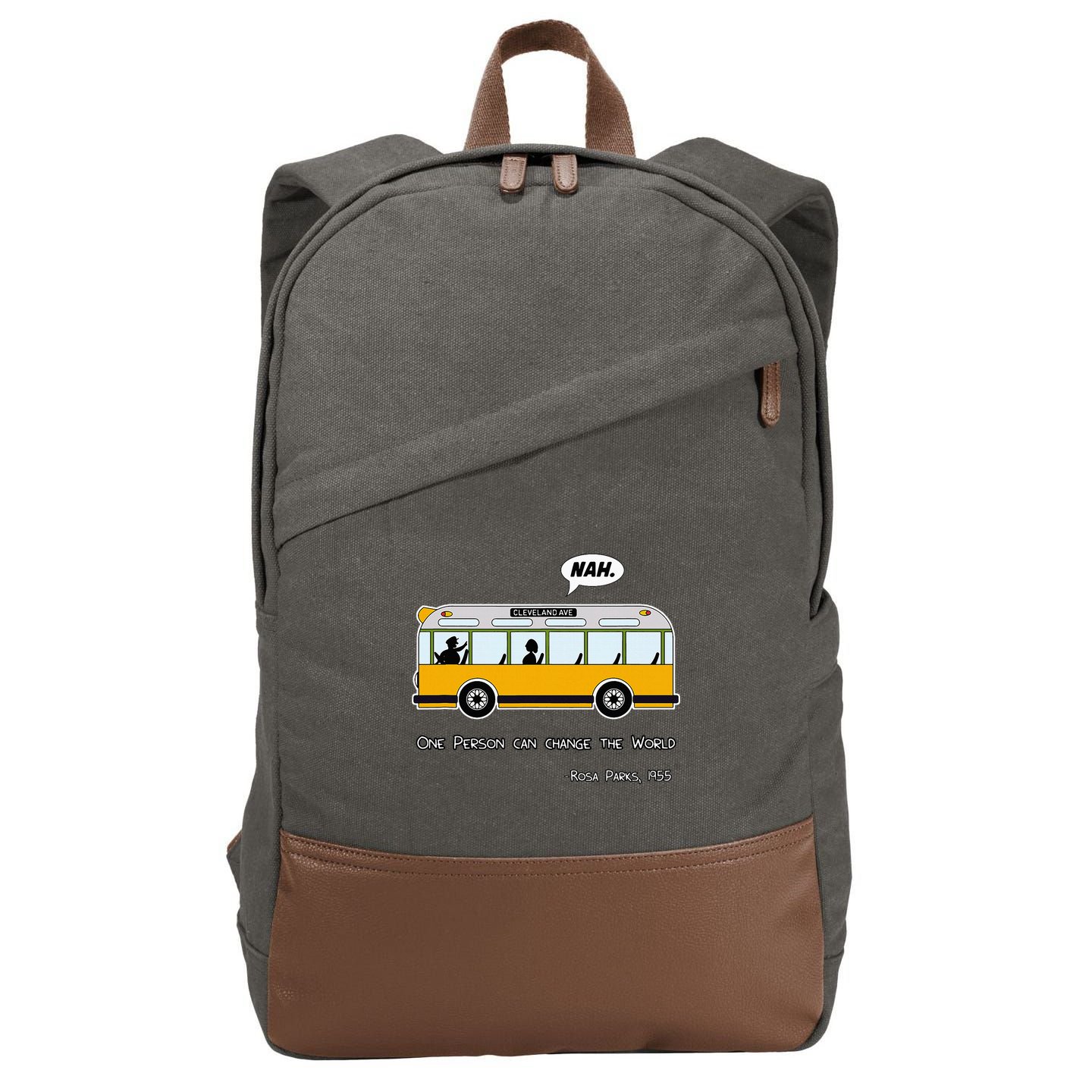 Equality Rosa Freedom Civil Rights Parks Afro Cotton Canvas Backpack