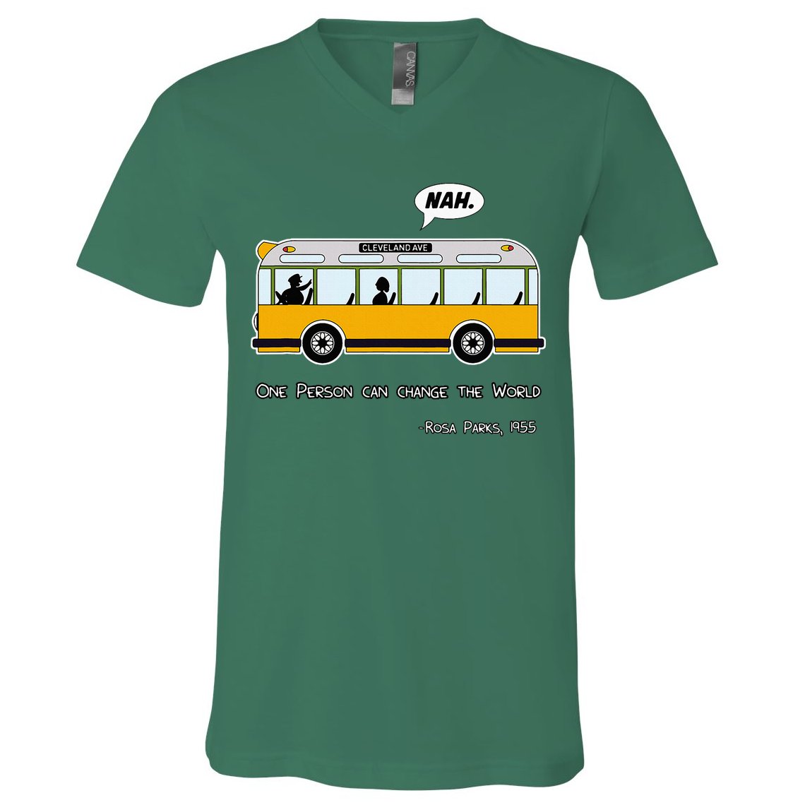 Equality Rosa Freedom Civil Rights Parks Afro V-Neck T-Shirt