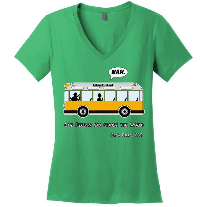 Equality Rosa Freedom Civil Rights Parks Afro Women's V-Neck T-Shirt