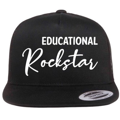 Educational Rockstar Great Gift Flatbill Hat