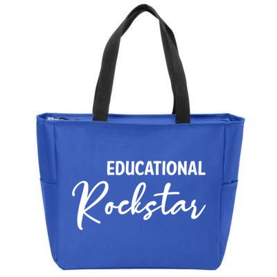 Educational Rockstar Great Gift Zip Tote Bag