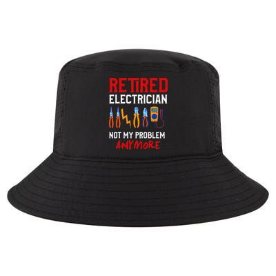 Electrician Retirement Gift Funny Retired Electrician Cool Comfort Performance Bucket Hat
