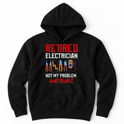 Electrician Retirement Gift Funny Retired Electrician Hoodie