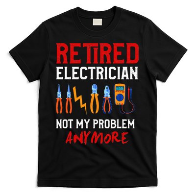 Electrician Retirement Gift Funny Retired Electrician T-Shirt