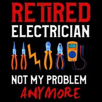 Electrician Retirement Gift Funny Retired Electrician Poster
