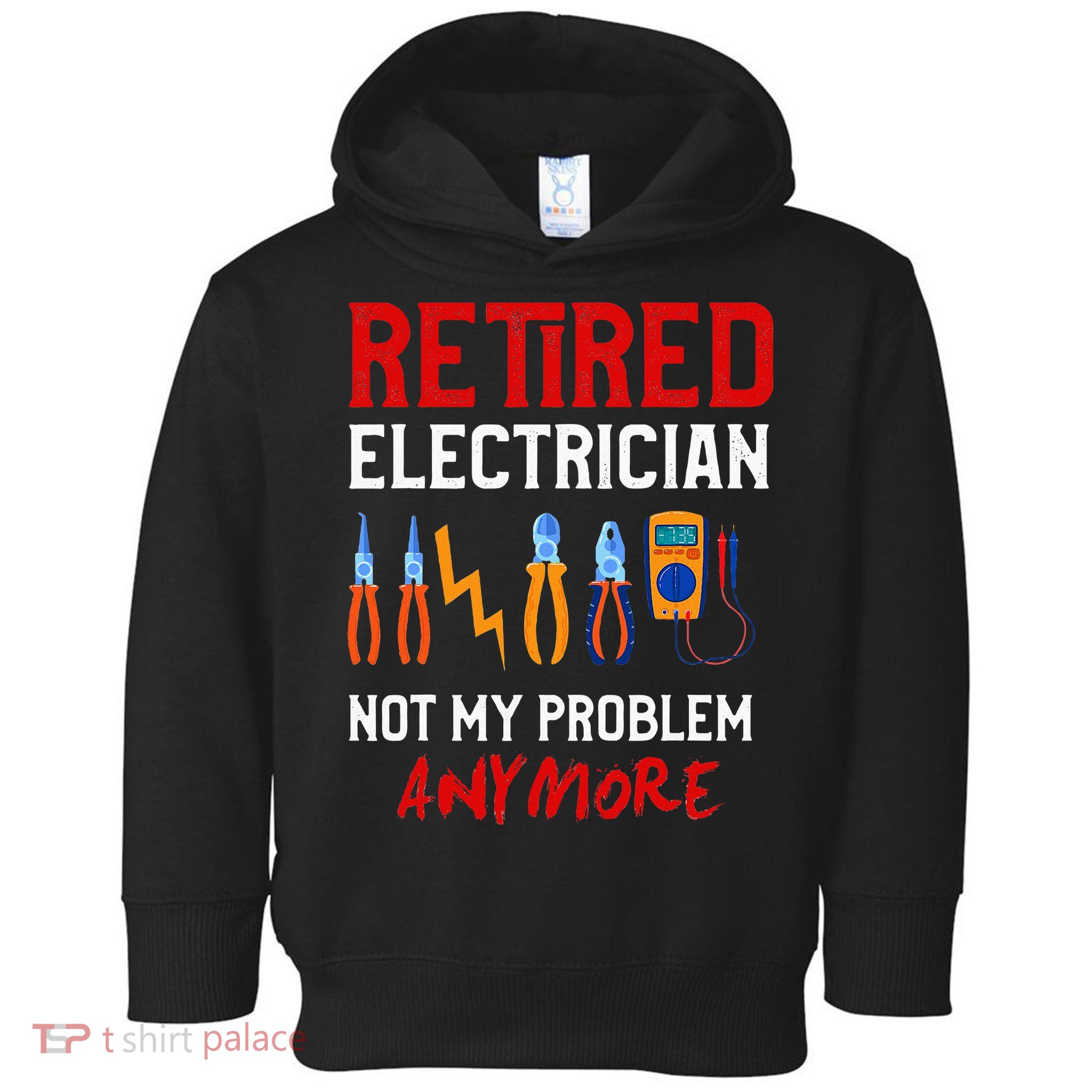 Electrician Retirement Gift Funny Retired Electrician Toddler Hoodie