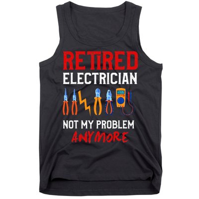Electrician Retirement Gift Funny Retired Electrician Tank Top
