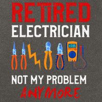 Electrician Retirement Gift Funny Retired Electrician Cotton Canvas Backpack