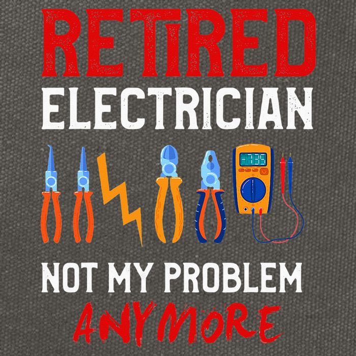 Electrician Retirement Gift Funny Retired Electrician Cotton Canvas Backpack