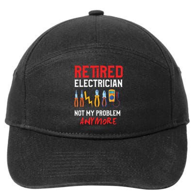 Electrician Retirement Gift Funny Retired Electrician 7-Panel Snapback Hat