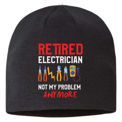 Electrician Retirement Gift Funny Retired Electrician Sustainable Beanie