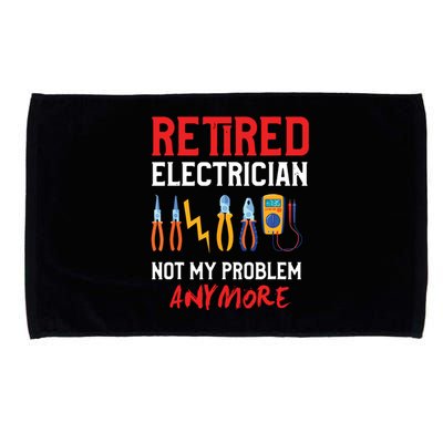 Electrician Retirement Gift Funny Retired Electrician Microfiber Hand Towel