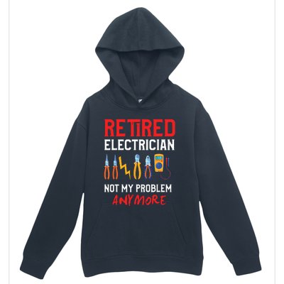 Electrician Retirement Gift Funny Retired Electrician Urban Pullover Hoodie