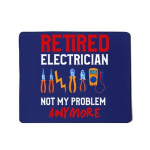 Electrician Retirement Gift Funny Retired Electrician Mousepad