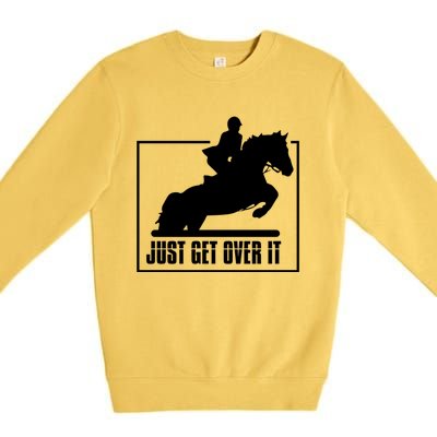 English Riding Hunter Jumper Horse Riding Gift Premium Crewneck Sweatshirt