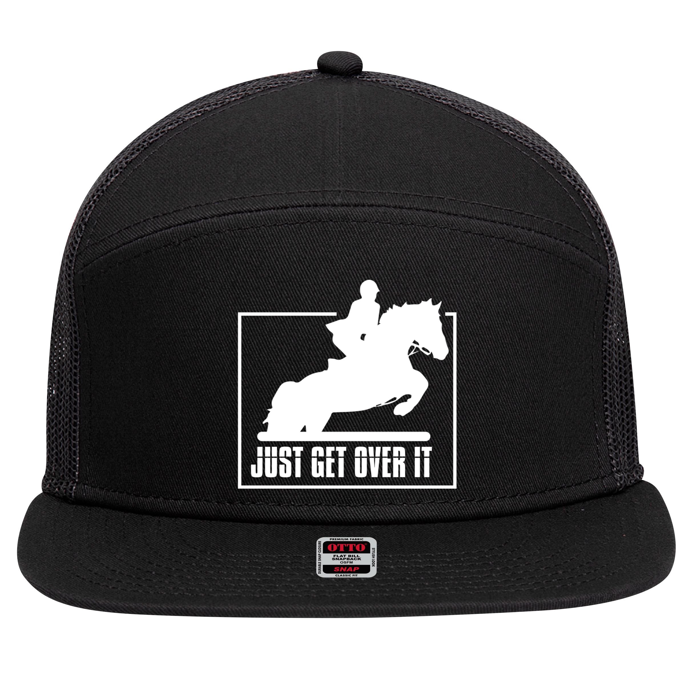 English Riding Hunter Jumper Horse Riding Gift 7 Panel Mesh Trucker Snapback Hat