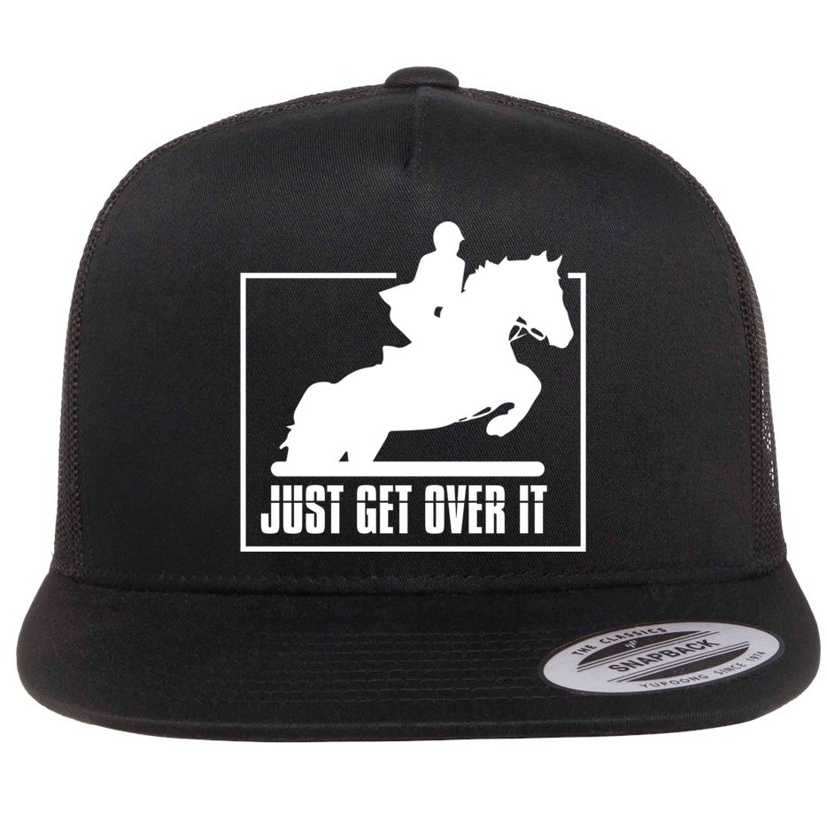 English Riding Hunter Jumper Horse Riding Gift Flat Bill Trucker Hat