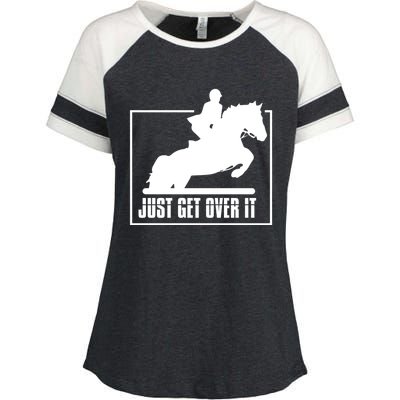 English Riding Hunter Jumper Horse Riding Gift Enza Ladies Jersey Colorblock Tee