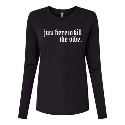 Emo Rock Here To Kill The Vibe Emo Ska Pop Punk Band Music Womens Cotton Relaxed Long Sleeve T-Shirt