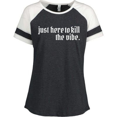 Emo Rock Here To Kill The Vibe Emo Ska Pop Punk Band Music Enza Ladies Jersey Colorblock Tee