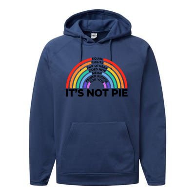 Equal Rights It’S Not Pie Lgbt Rainbow Performance Fleece Hoodie