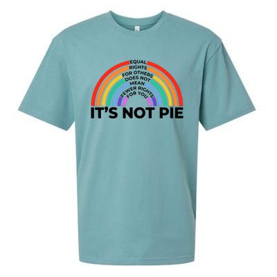 Equal Rights It’S Not Pie Lgbt Rainbow Sueded Cloud Jersey T-Shirt