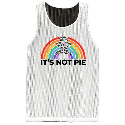 Equal Rights It’S Not Pie Lgbt Rainbow Mesh Reversible Basketball Jersey Tank