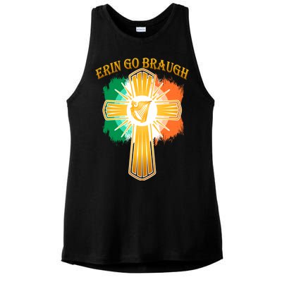 Erin Go Braugh St. Patrick's Day Ladies PosiCharge Tri-Blend Wicking Tank