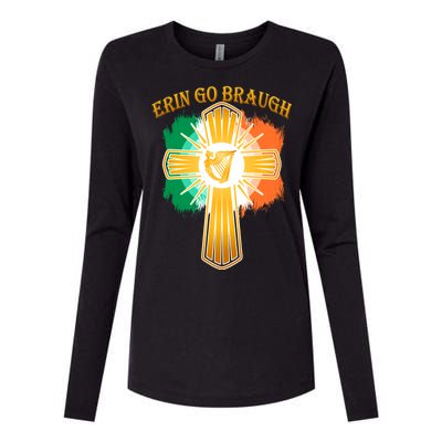 Erin Go Braugh St. Patrick's Day Womens Cotton Relaxed Long Sleeve T-Shirt