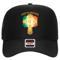 Erin Go Braugh St. Patrick's Day High Crown Mesh Back Trucker Hat