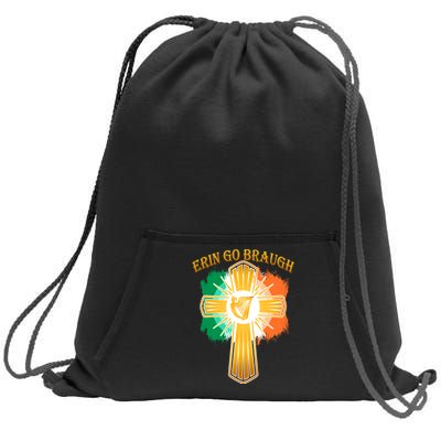 Erin Go Braugh St. Patrick's Day Sweatshirt Cinch Pack Bag