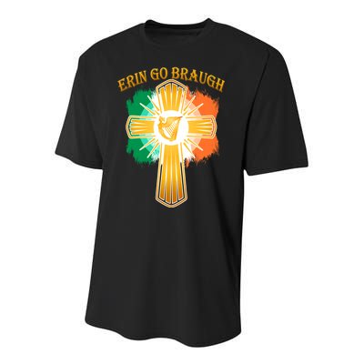 Erin Go Braugh St. Patrick's Day Youth Performance Sprint T-Shirt