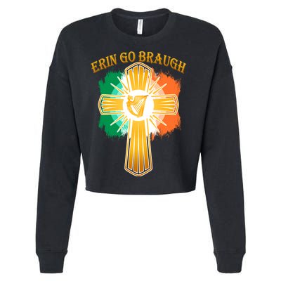 Erin Go Braugh St. Patrick's Day Cropped Pullover Crew