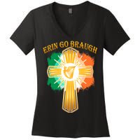 Erin Go Braugh St. Patrick's Day Women's V-Neck T-Shirt