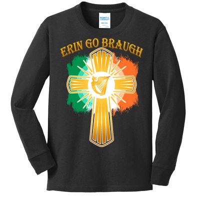 Erin Go Braugh St. Patrick's Day Kids Long Sleeve Shirt