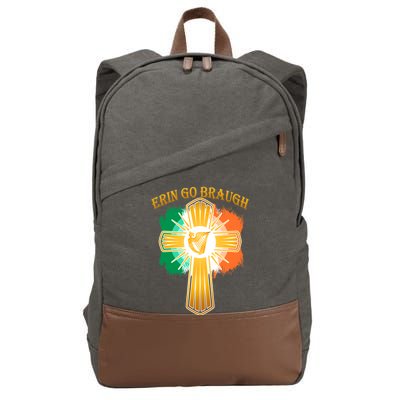 Erin Go Braugh St. Patrick's Day Cotton Canvas Backpack