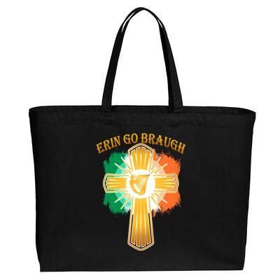 Erin Go Braugh St. Patrick's Day Cotton Canvas Jumbo Tote