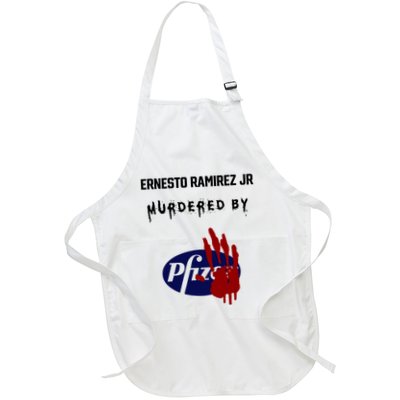 Ernesto Ramirez Jr Murdered By Pfizer Full-Length Apron With Pockets