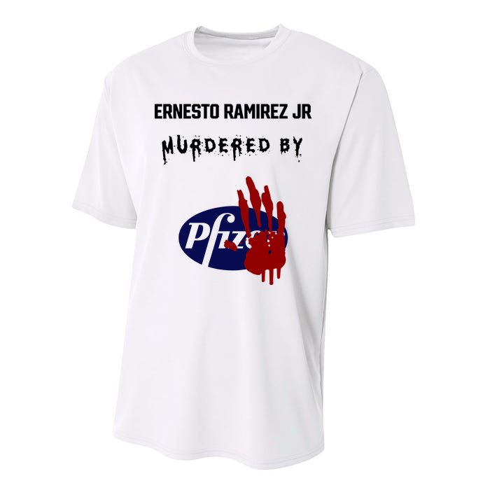 Ernesto Ramirez Jr Murdered By Pfizer Performance Sprint T-Shirt