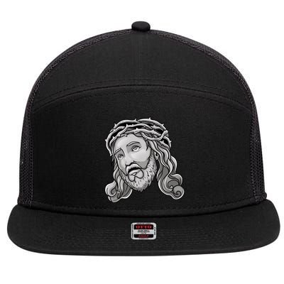 Easter Resurrection Jesus Christ Passion Christian Catholic Gift 7 Panel Mesh Trucker Snapback Hat