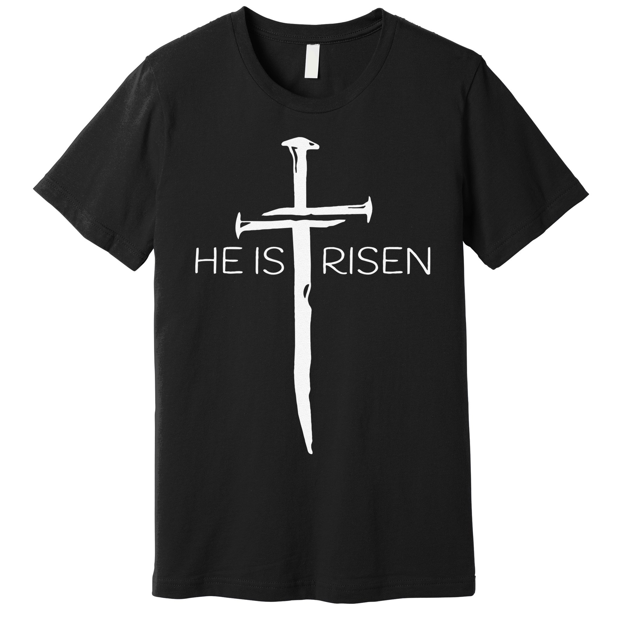 Easter Resurrection Jesus He Is Risen Cross Gift Premium T-Shirt