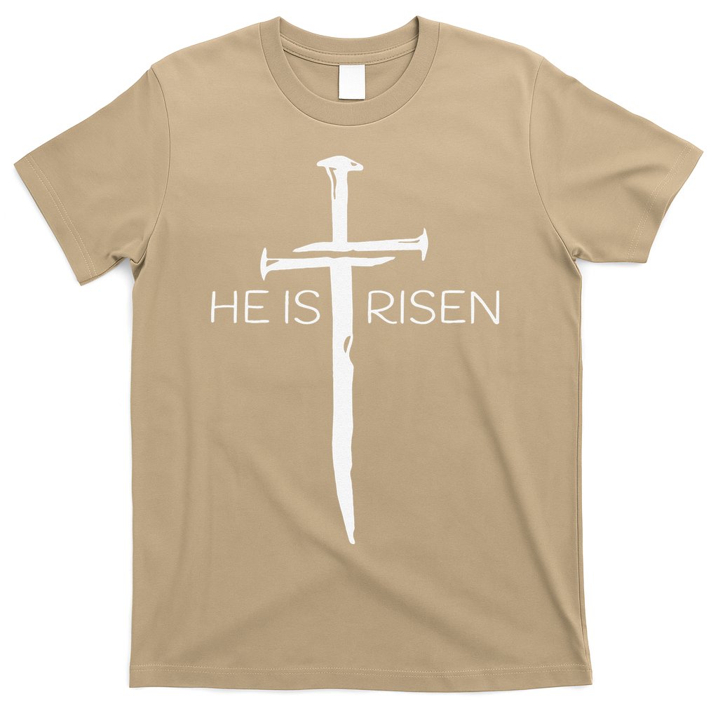 Easter Resurrection Jesus He Is Risen Cross Gift T-Shirt