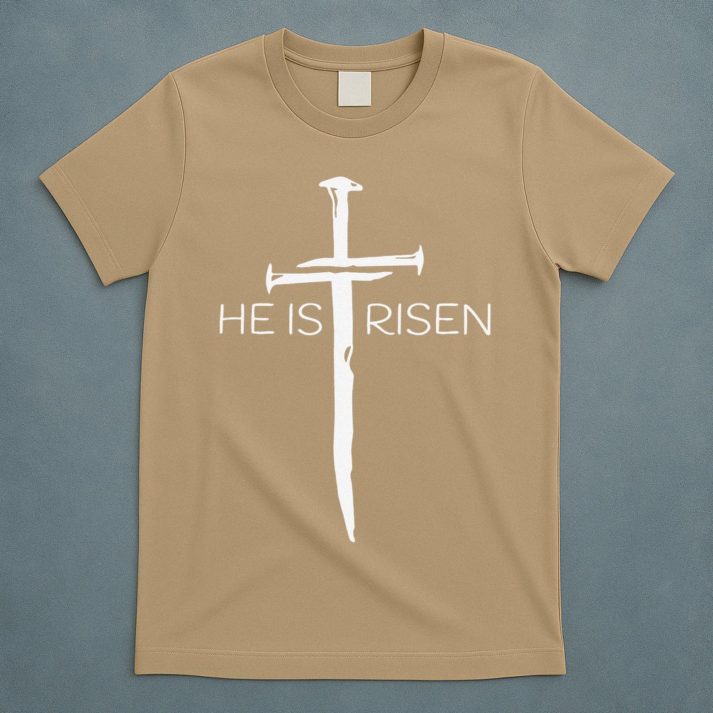 Easter Resurrection Jesus He Is Risen Cross Gift T-Shirt