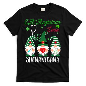 ER Registrar Love Shenanigans Gnomes Nurse St Patricks Day T-Shirt