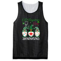 ER Registrar Love Shenanigans Gnomes Nurse St Patricks Day Mesh Reversible Basketball Jersey Tank